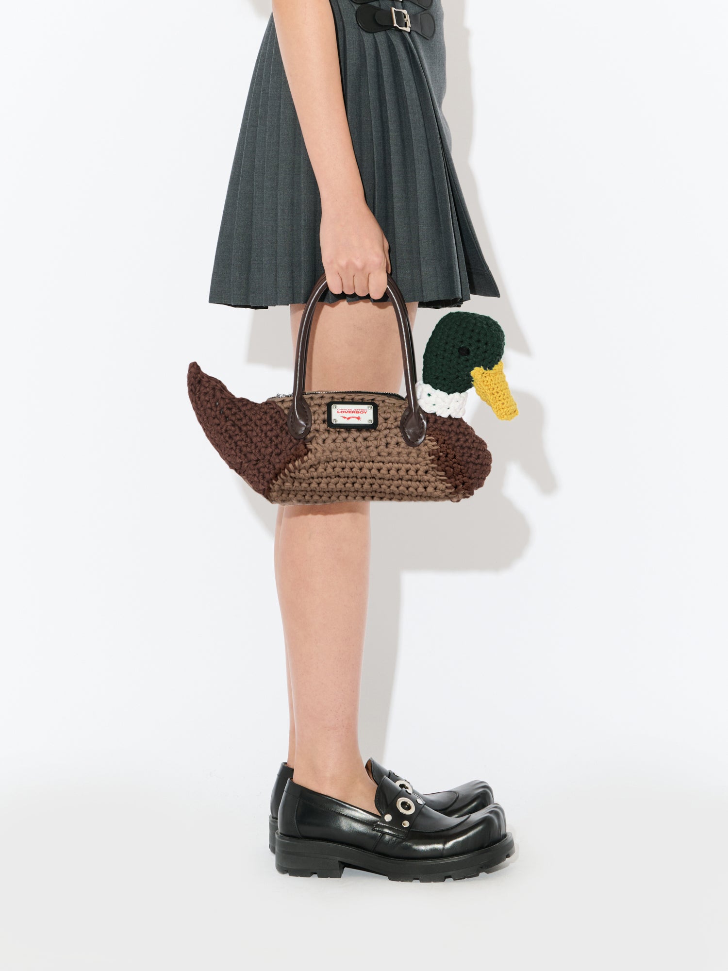 DUCK BAG in GREEN WHITE BROWN - Image 3