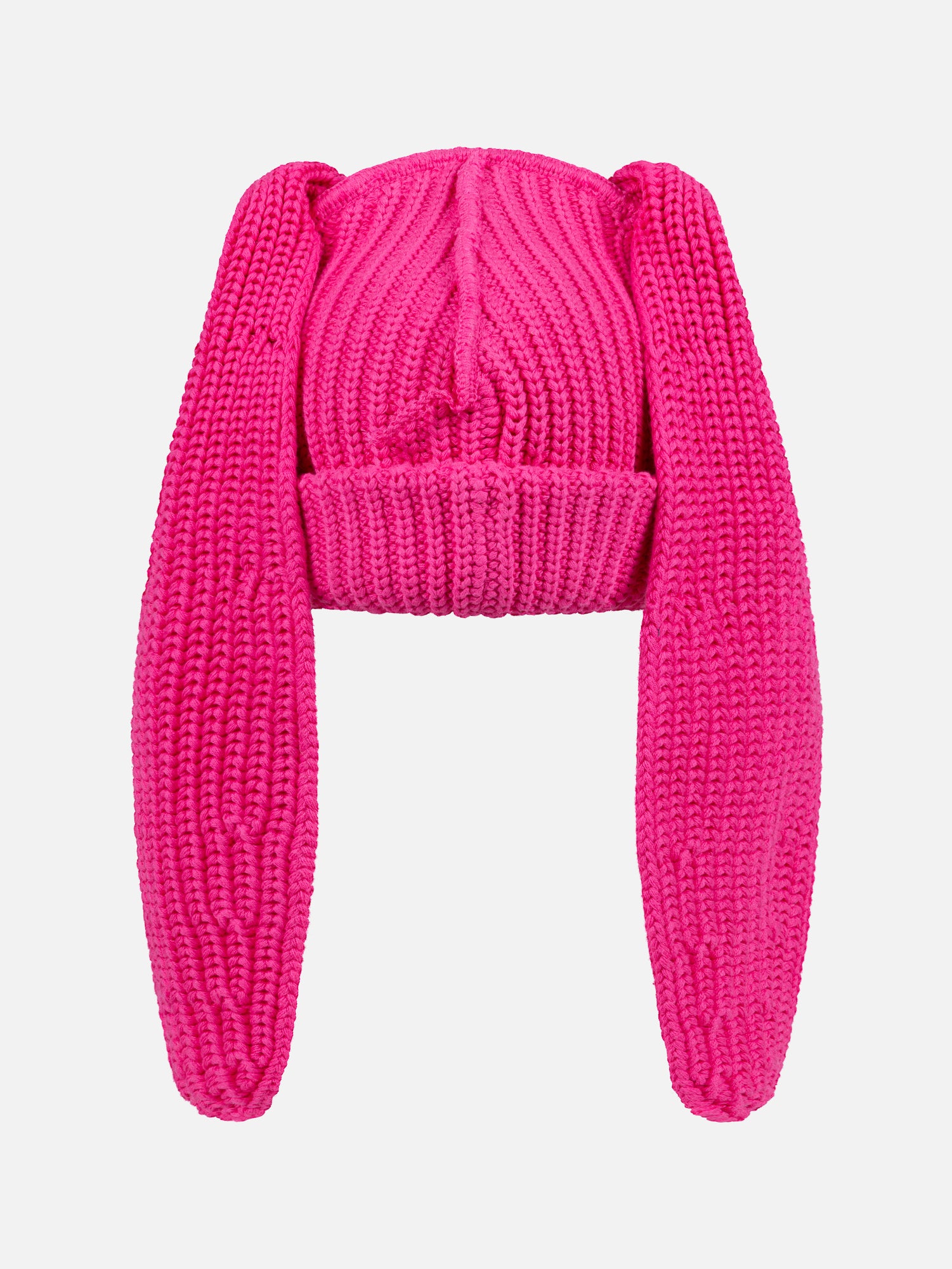 CHUNKY RABBIT BEANIE in PINK - Image 2