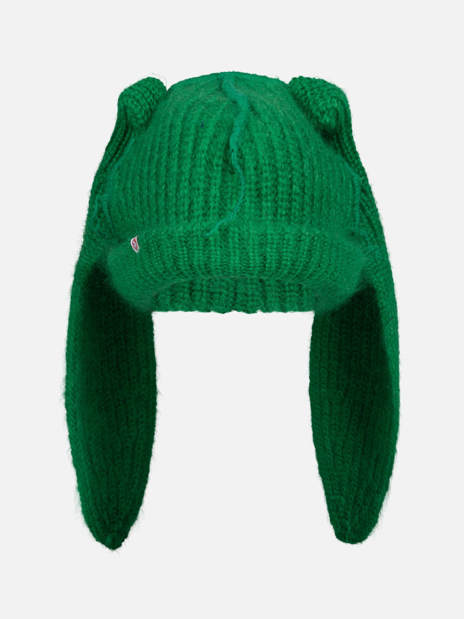 MOHAIR CHUNKY RABBIT BEANIE in GREEN