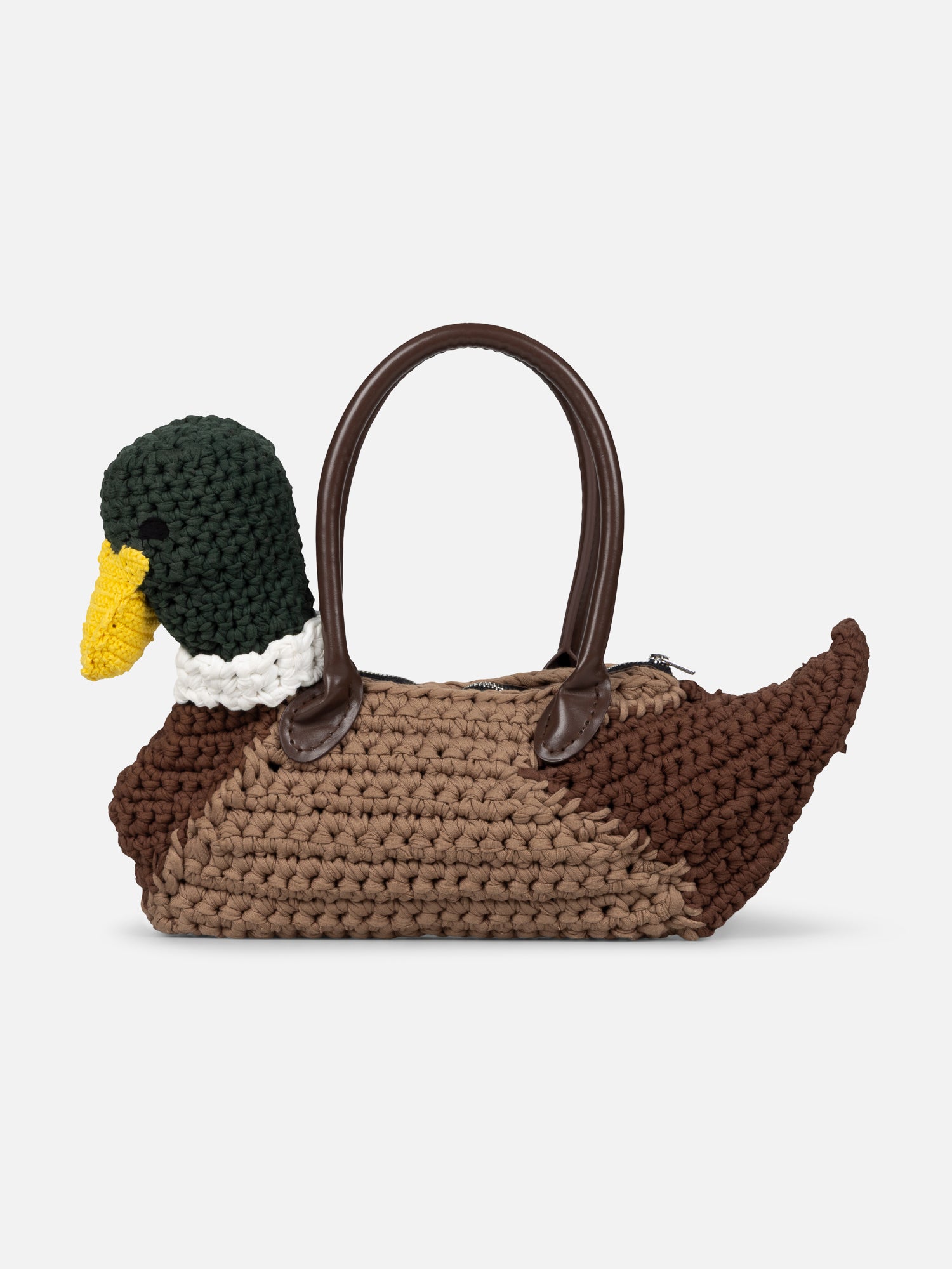 DUCK BAG in GREEN WHITE BROWN - Image 2