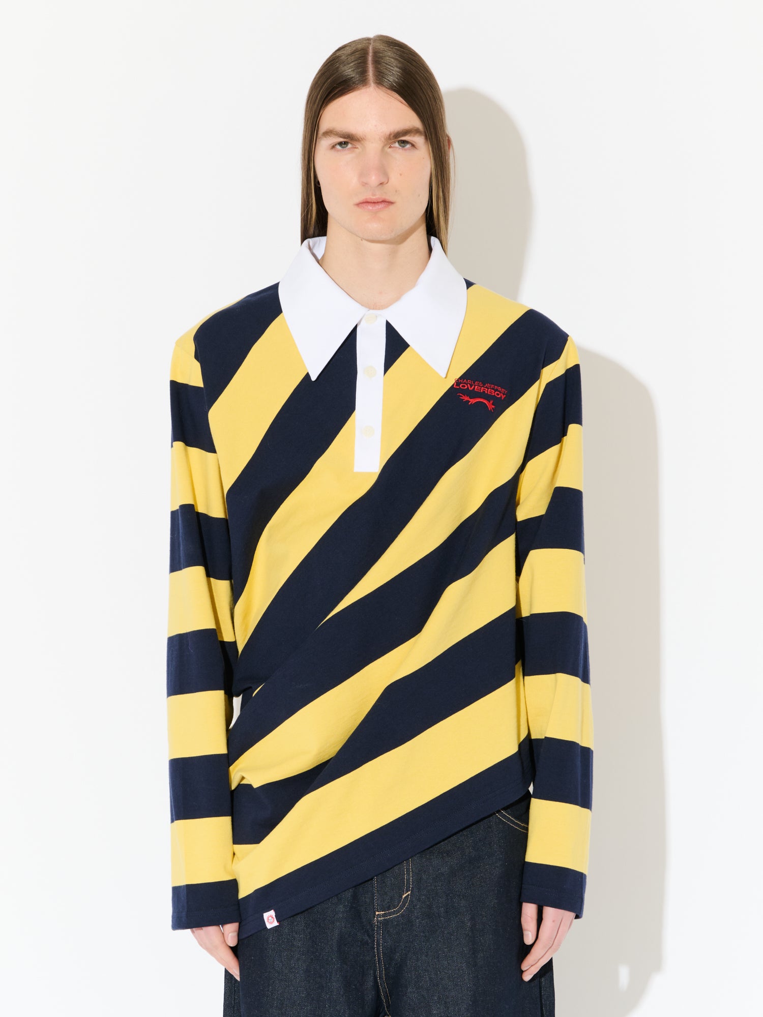 TOPSY TURVY POLO in YELLOW NAVY