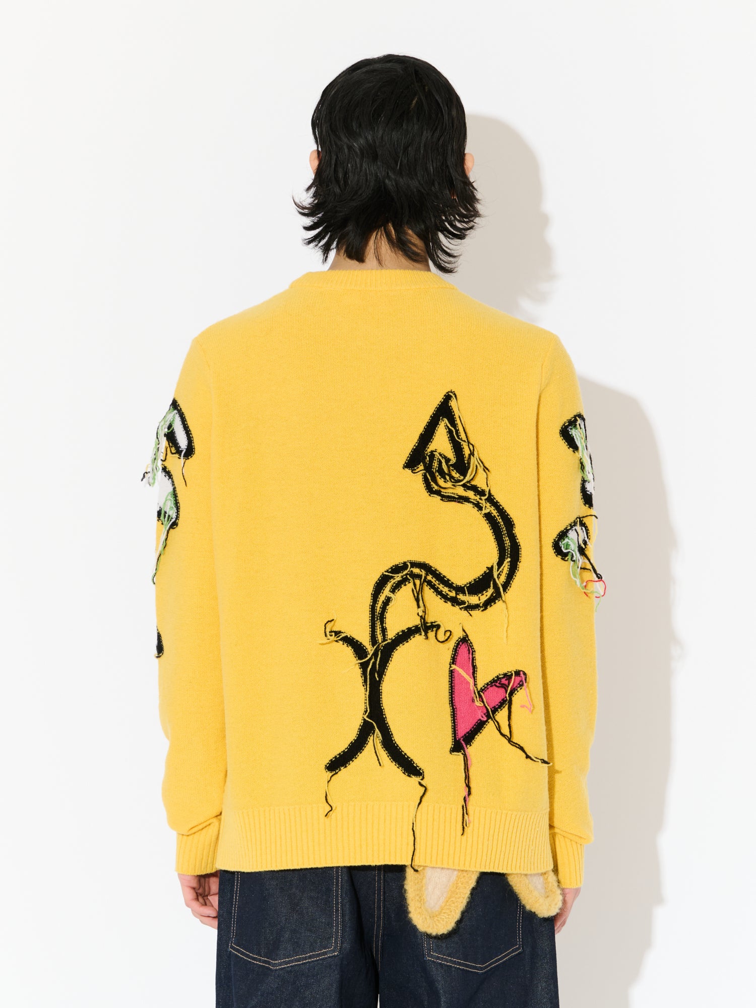 GUDDLE LOVERBOY LOGO JUMPER in YELLOW - Image 2