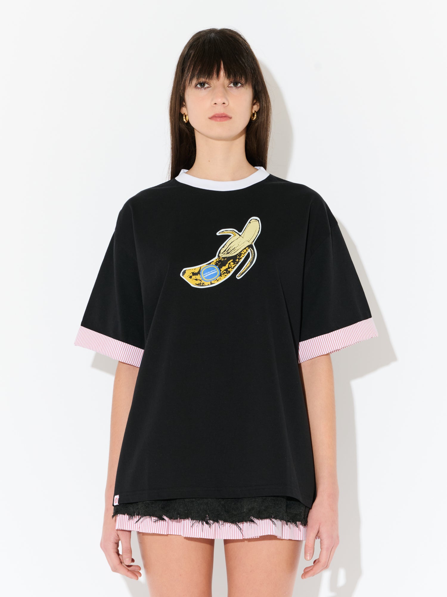 TURN UP TEE in BLACK YELLOW BANANA - Image 3