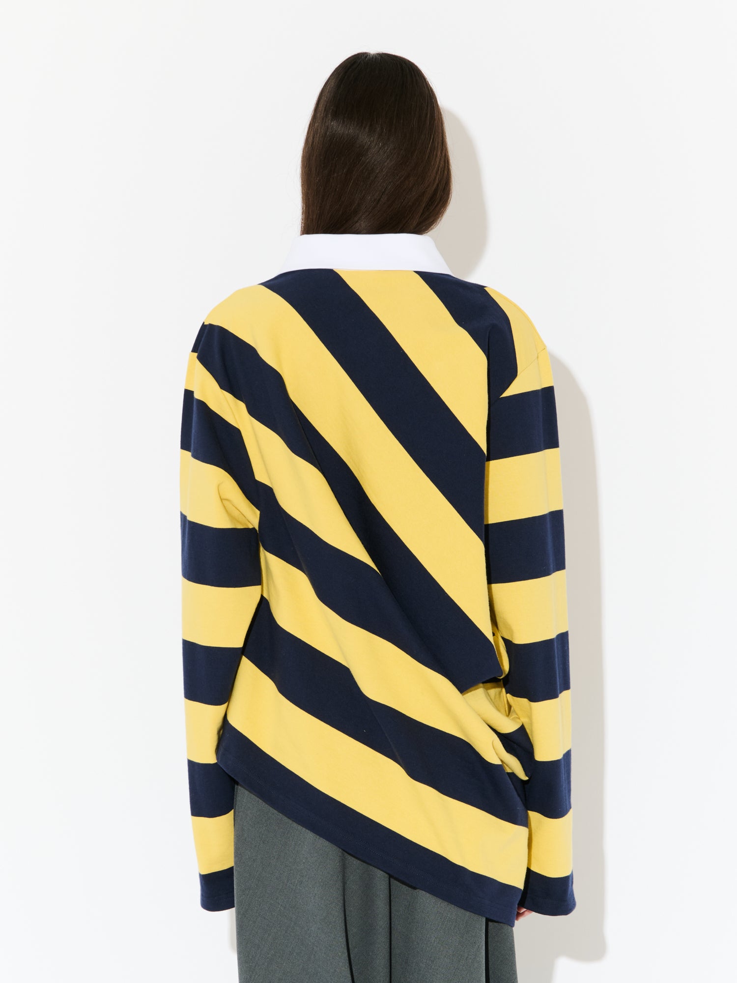TOPSY TURVY POLO in YELLOW NAVY - Image 4