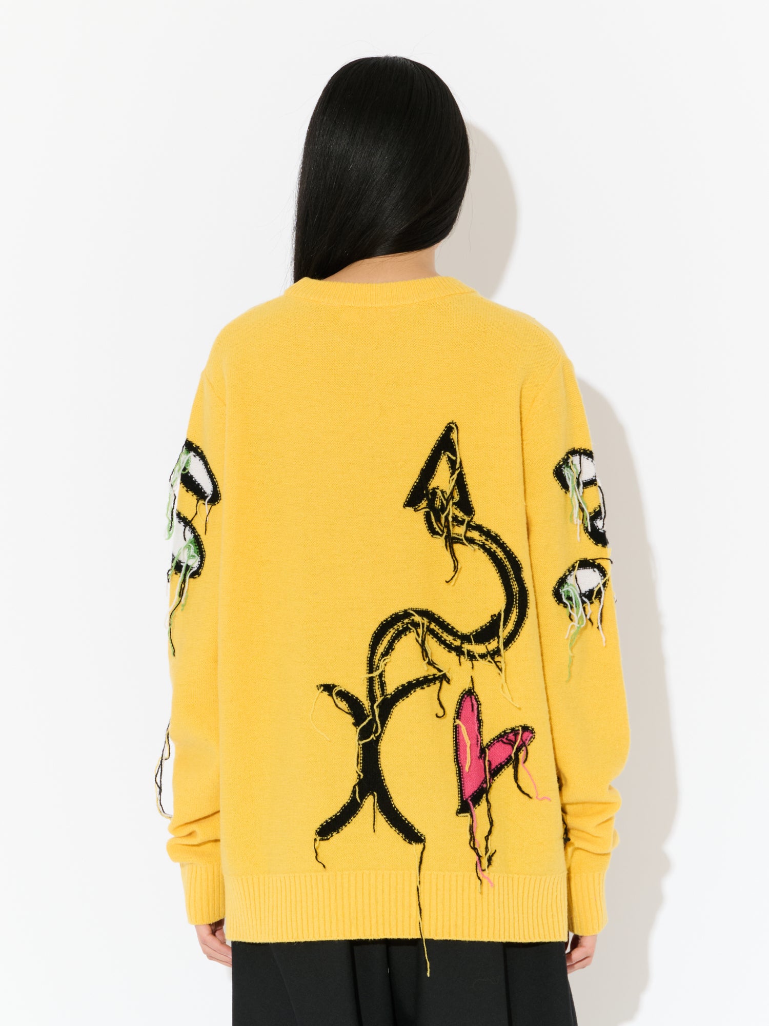 GUDDLE LOVERBOY LOGO JUMPER in YELLOW - Image 4
