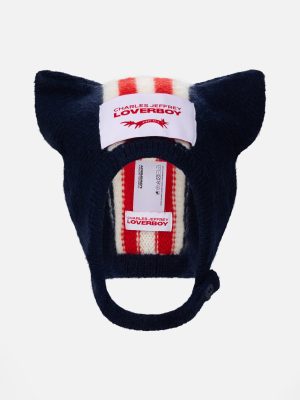 EARS BONNET in NAVY RED WHITE